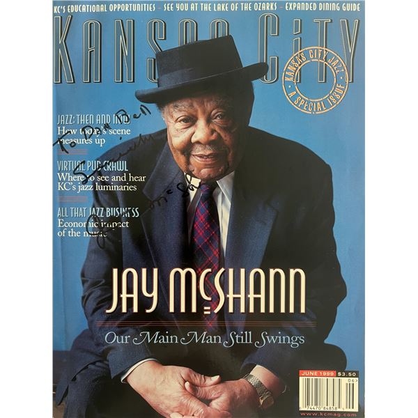 Jay McShann signed Kansas City magazine