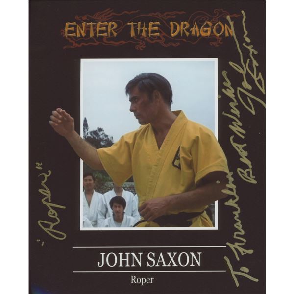 Enter the Dragon John Saxon signed movie photo