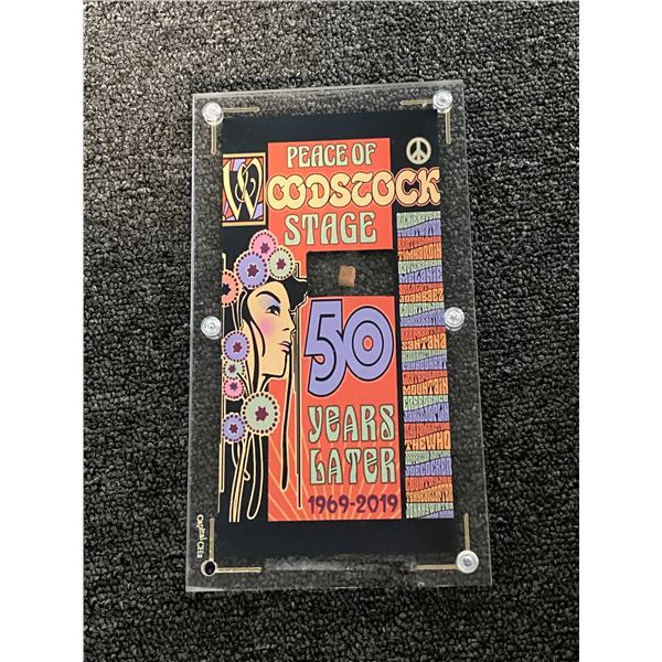 1969 Woodstock stage in commemorative case
