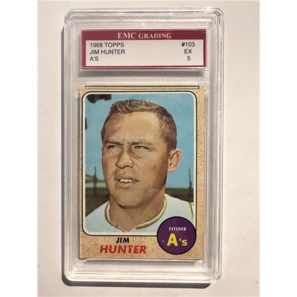JIm Hunter 1968 Topps baseball card