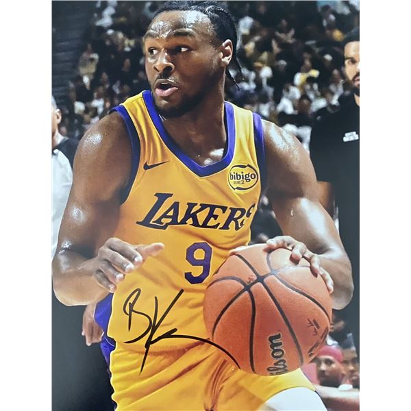 LA Lakers Bronny James signed photo