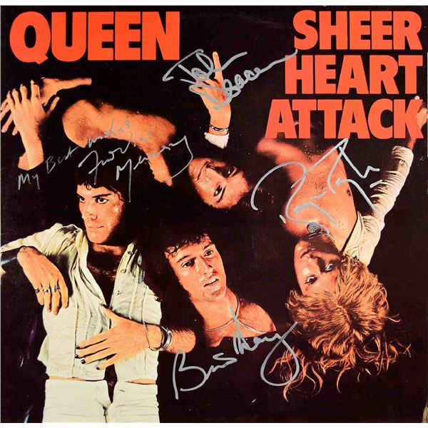Queen signed Sheer Heart Attack album