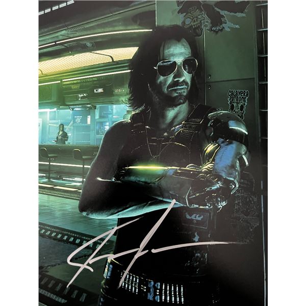 Cyberpunk Keanu Reeves signed photo