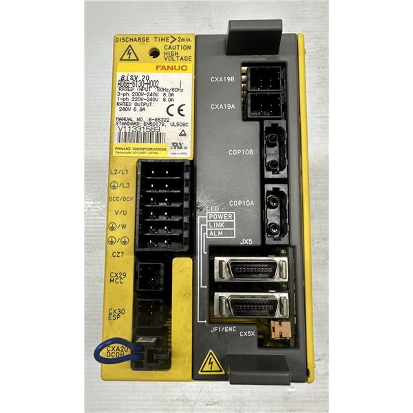 Fanuc #A06B-6130-H002 BiSV 20 Servo Amplifier