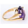 Image 3 : ~12.0CT OVAL AMEHTYST 18K YELLOW GOLD RING
