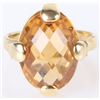 Image 1 : ~12.0CT CITRINE 18K YELLOW GOLD LADIES RING