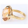 Image 2 : ~12.0CT CITRINE 18K YELLOW GOLD LADIES RING