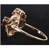 Image 2 : 14K YELLOW GOLD RUBY SPINEL LADIES RING