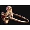 Image 3 : 14K YELLOW GOLD RUBY SPINEL LADIES RING