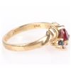 Image 2 : 10K YELLOW GOLD MULTI-GEMSTONE LADIES RING