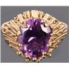 Image 1 : 3.5CT PURPLE IOLITE 14K YELLOW GOLD LADIES RING