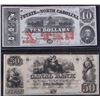 Image 1 : TWO CONFEDERATE CIVIL WAR OBSOLETE BANKNOTES