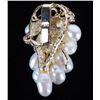 Image 2 : 14K YELLOW GOLD BAROQUE PEARL &  RUBY PENDANT