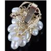 Image 3 : 14K YELLOW GOLD BAROQUE PEARL &  RUBY PENDANT
