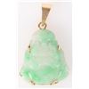 Image 1 : 18K SMOKY JADE BUDDHA PENDANT