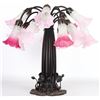 Image 1 : VINTAGE TIFFANY STYLE TULIP 15 PINK  LILY LAMP