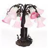 Image 4 : VINTAGE TIFFANY STYLE TULIP 15 PINK  LILY LAMP