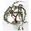 Image 2 : VINTAGE GLASS CARVED BONSAI TREE W/ POT