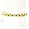 Image 1 : 6.5" 14k Yellow Gold 0.60 ctw Diamond Polished Open Bangle Bracelet w/ Clasp
