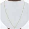Image 1 : New 14K Gold.67 ctw Round Brilliant Diamond Solitaire Pendant w/ Adjustable Chai