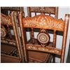 Image 2 : FOUR UNIQUE WOOD WITH INLAY CHAIRS