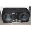 Image 1 : TWO 12" ALPINE SUBWOOFERS IN BASSWORX ENCLOSURE