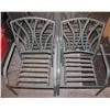 Image 2 : LOT OF 4 MATCHING METAL PATIO CHAIRS