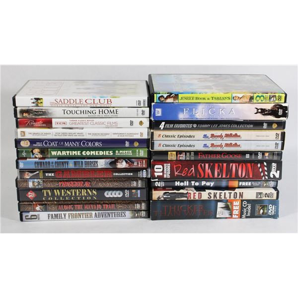 LOT OF DVDS INCLUDING MANY MULTIPLE MOVIE SETS
