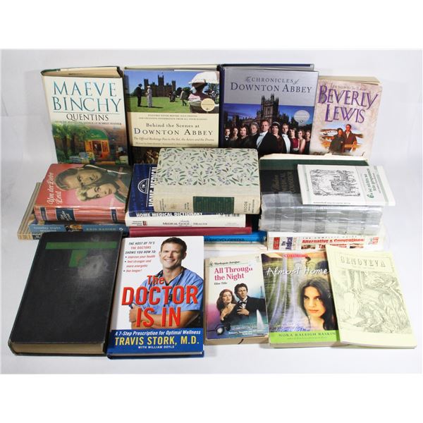 LOT OF 20 PLUS BOOKS INCLUDING TWO DOWNTON ABBEY B