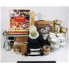 Image 1 : MIXED KITCHEN LOT: COOKBOOKS, SALT PEPPER SHAKERS,