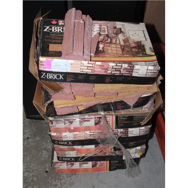 LOT OF Z-BRICK NON COMBUSTIBLE WALL COVERING
