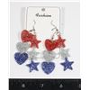 Image 1 : 2 NEW PAIRS OF DANGLE EARRINGS STARS AND HEARTS