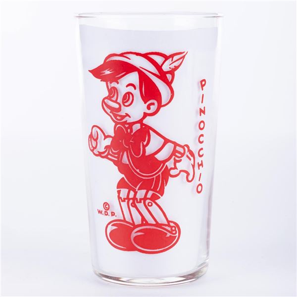 A Pinocchio Drinking Glass.