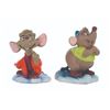 Image 1 : A Pair of Enchanted Places "Cinderella" Gus and Jaq Figurines.
