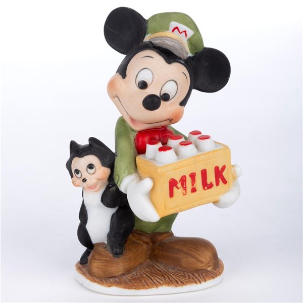 A Milkman Mickey Mouse & Figaro Ceramic Figurine.