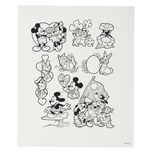 A Disney Characters Seasonal Logos Sheet.
