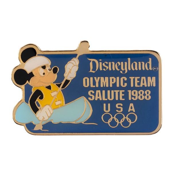 A Mickey Mouse Olympic Kayaking Pin.