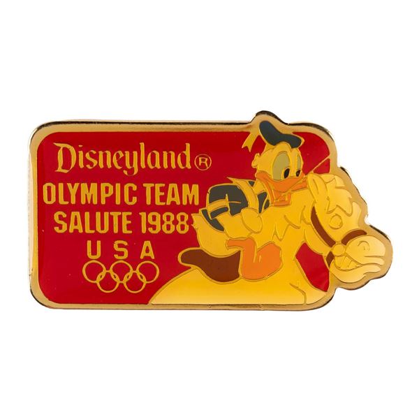 A Donald Duck Olympic Equestrian Pin.
