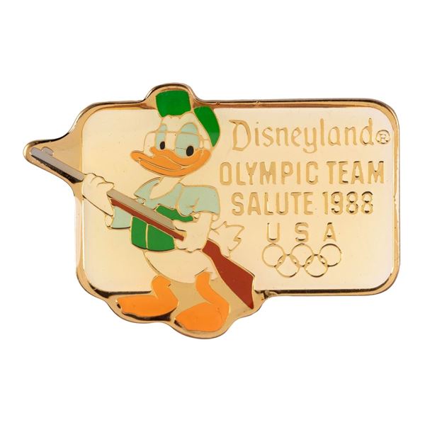A Donald Duck Olympic Shooting Pin.