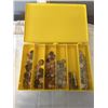 Image 1 : YELLOW CASE WITH ASSORTED COINS AND TOKENS