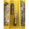 Image 3 : YELLOW CASE WITH ASSORTED COINS AND TOKENS