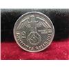 Image 2 : Vintage 1938 German Eagle Swastika Silver Coin and Copper