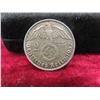Image 2 : Vintage 1938 German Eagle Swastika Silver Coin and 
