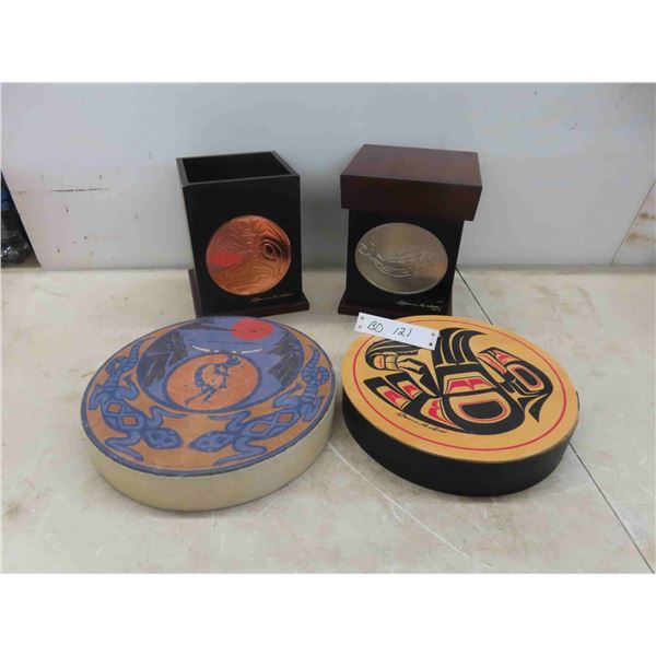 Vintage Haida First Nations Boxes by Clarence Mills, Plus 