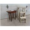 Image 1 : Vintage Kidney Shape Table 18'' x 10'' x 18'' H , Painted 2