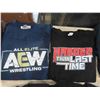 Image 2 : 9 Wrestling Themed T Shirts Size XL Includes 2 Long Sleeves 