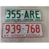 Image 2 : 3 License Plates Australia 