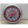 Image 2 : Coca-Cola Electric Light up Clock 15" Diameter 