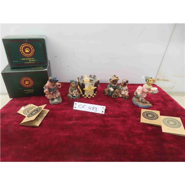 4 Boyds Bears and Friends Collectibles with COA
