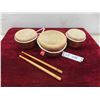 Image 1 : 3 Piece Drums with Drumsticks 